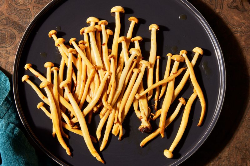 Sauteed Enoki Mushrooms